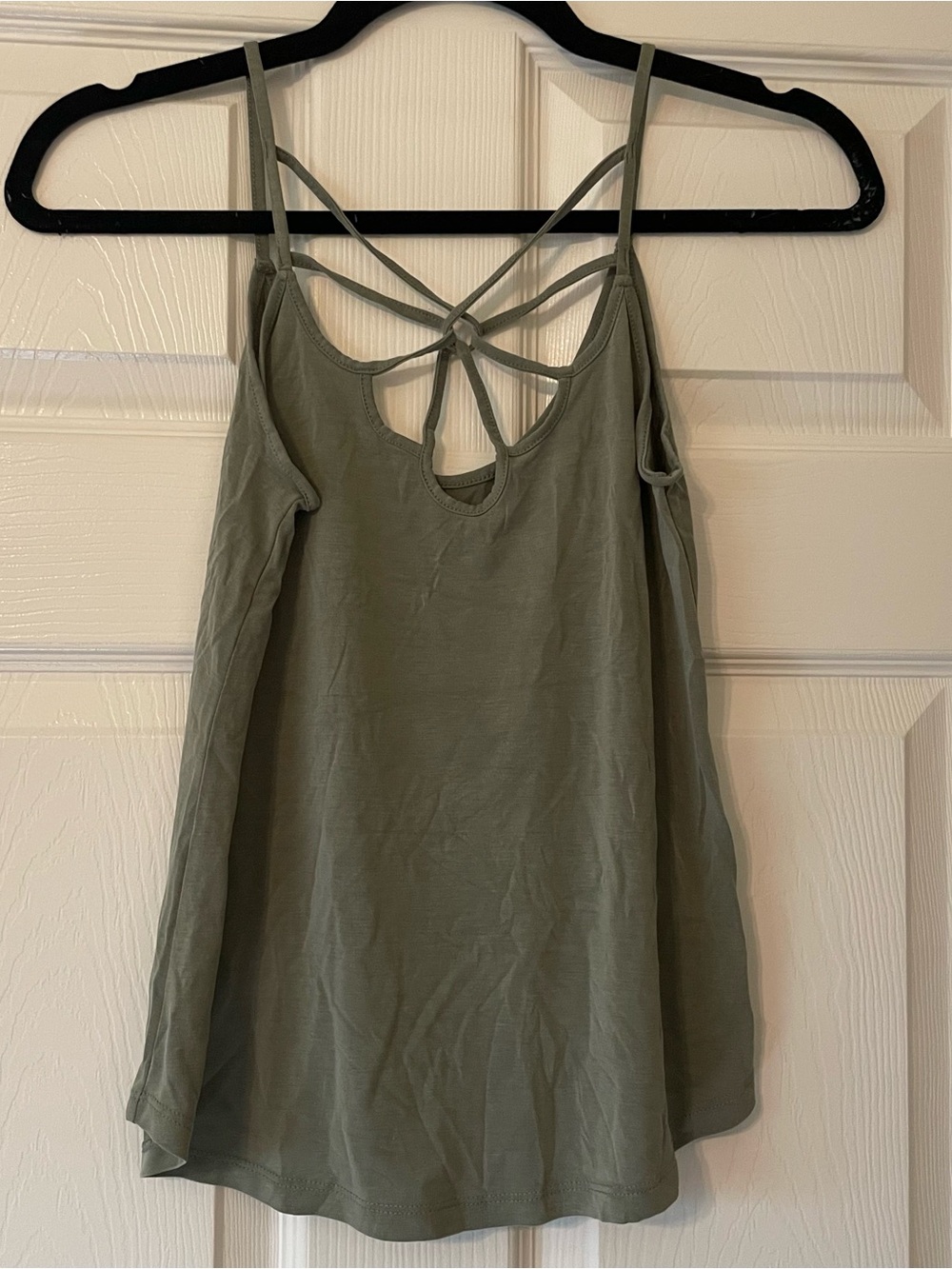 American Eagle Outfitters Olive Strappy Tank Top